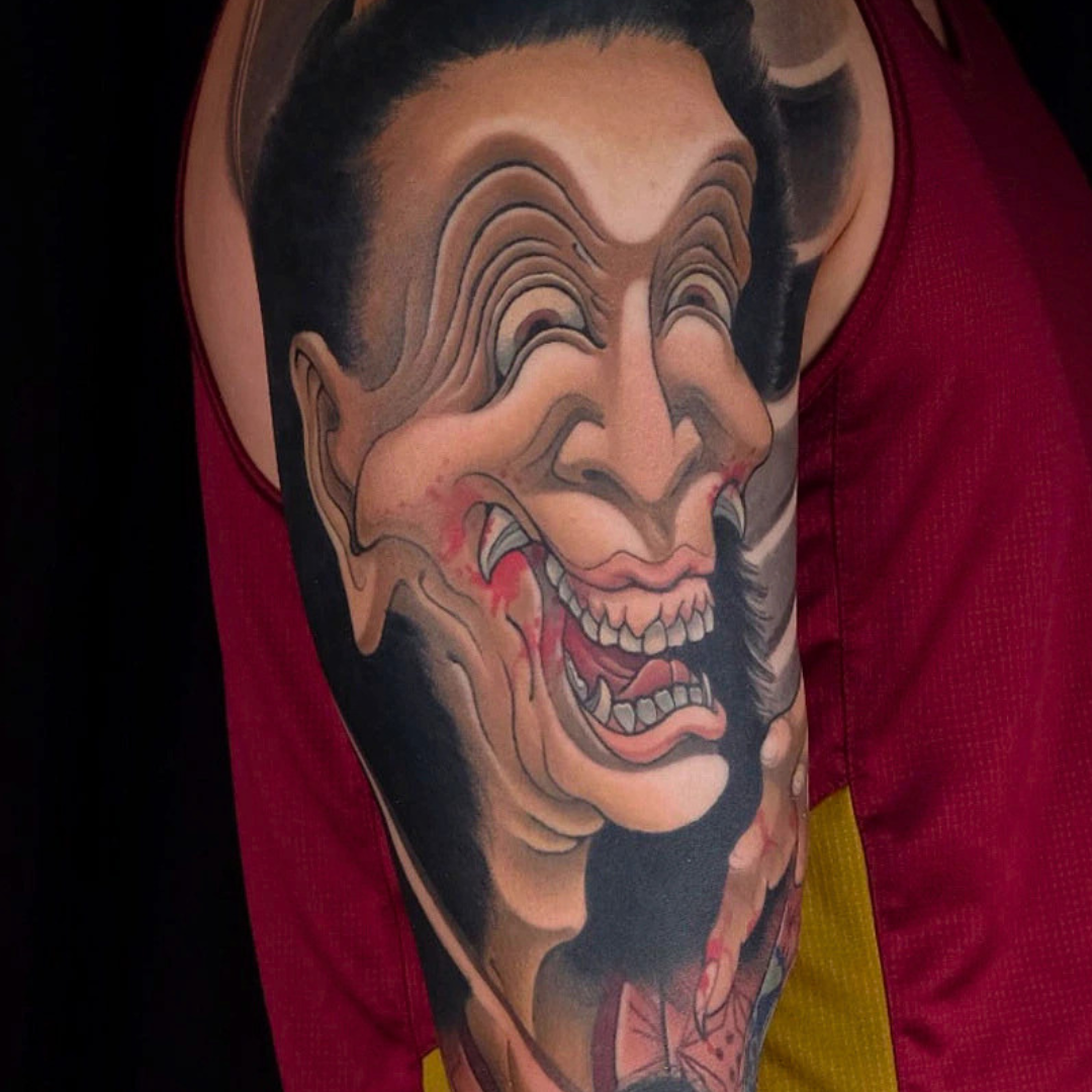 Warai hannya tattoo in singapore
